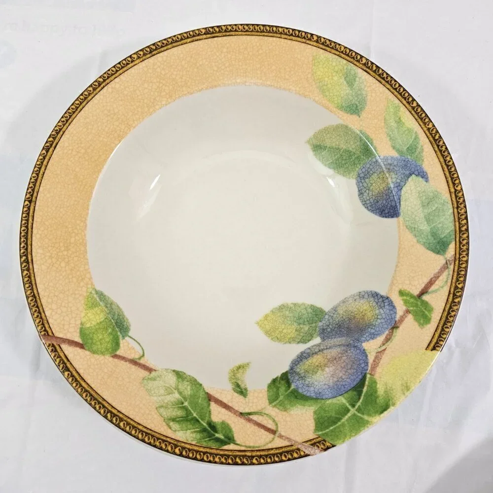 PTS International Interiors Newbury Stoneware Rimmed Soup Salad Bowls – Set of 2